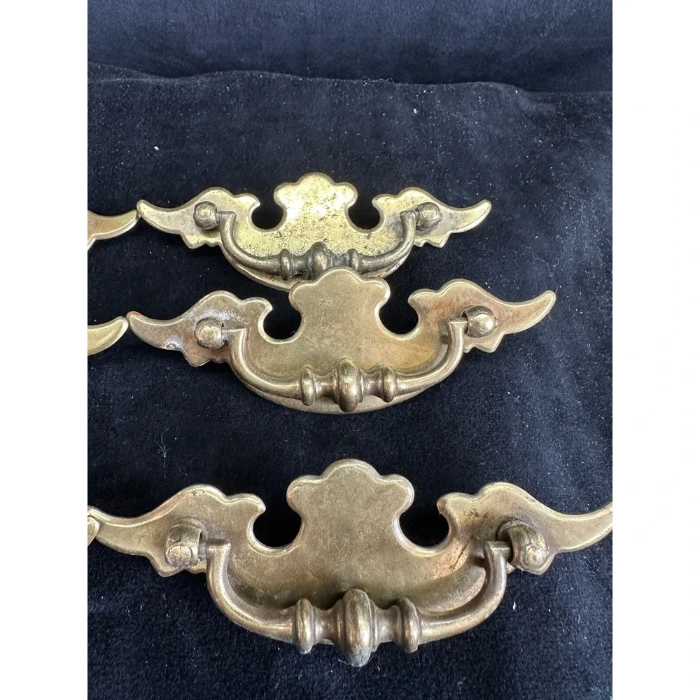 Vintage Brass Drawer Pulls Lot Set of 6 Vintage Hardware MCM 5